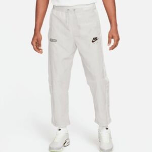 Nike Wind Track Pants Nylon Beige Gray XL
